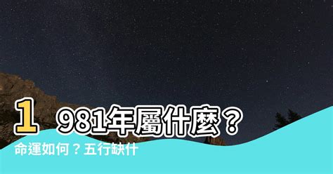 1981屬什麼|【1981年屬什麼】1981年出生屬什麼？五行命理大揭密！